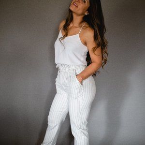 Tied Paperbag belt High Waist Skinny Pants